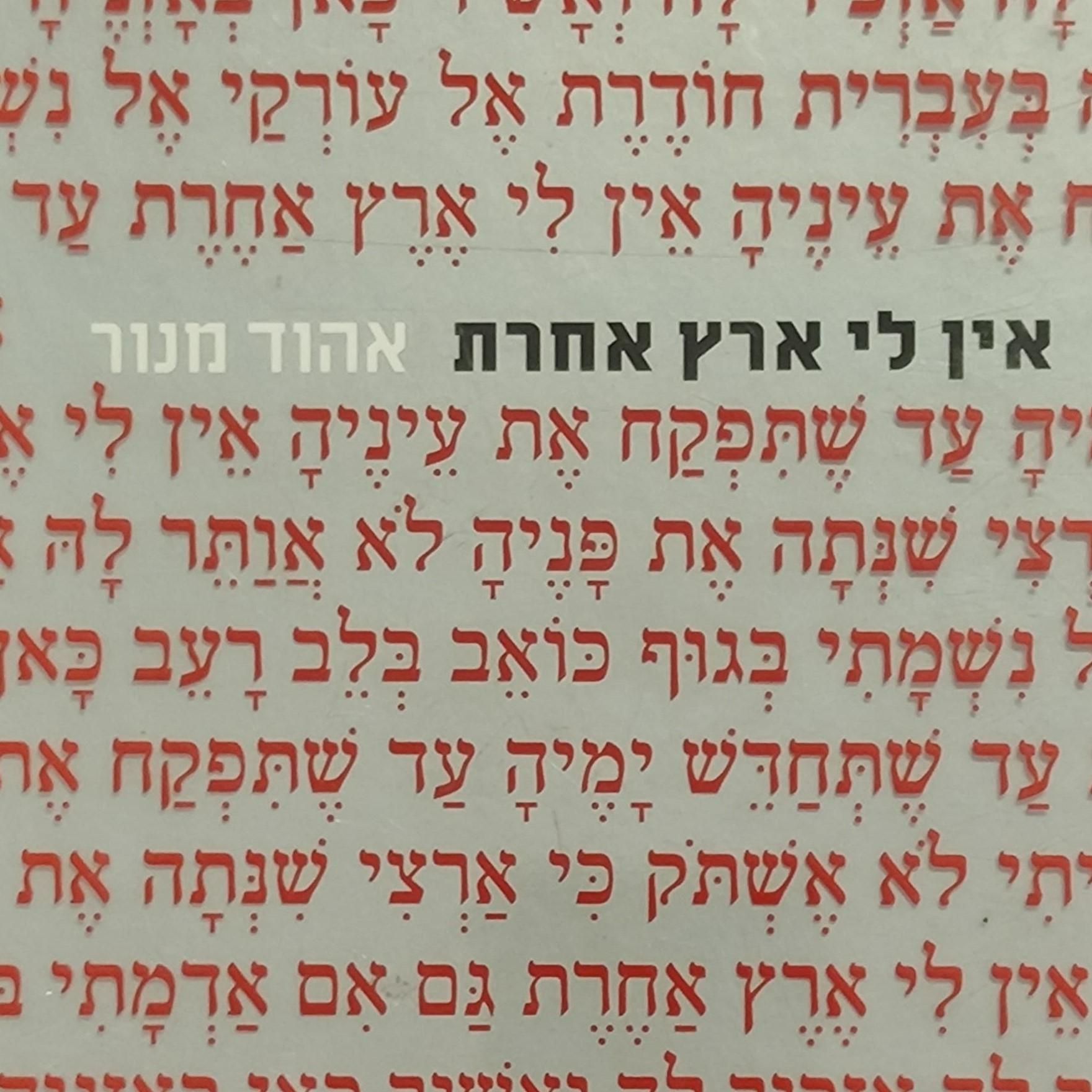 אין לי ארץ אחרת