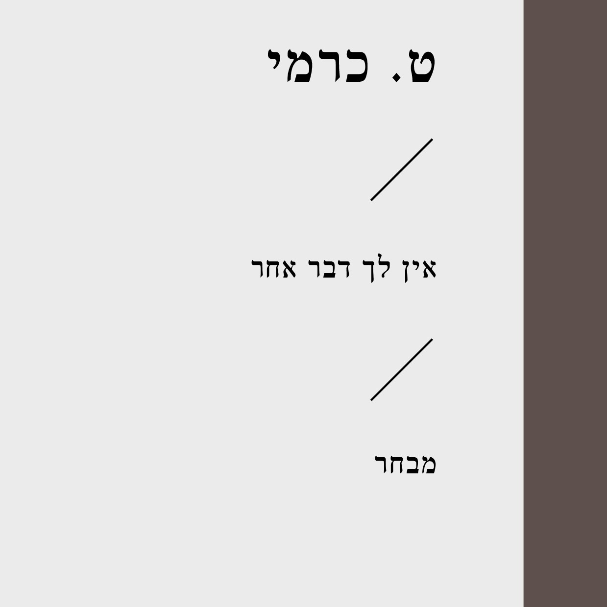 אין לך דבר אחר