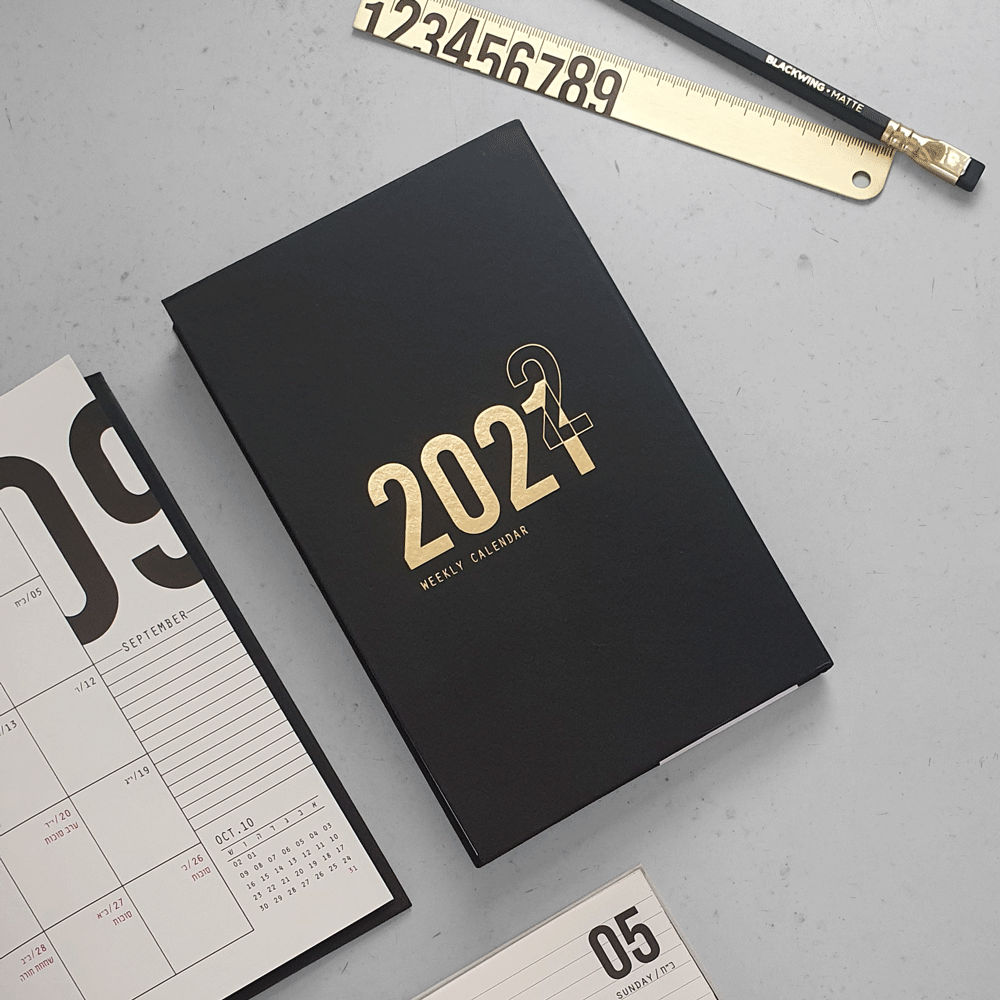 יומן שבועי שנתי 2022-2021 קריניטי KARINITI שחור