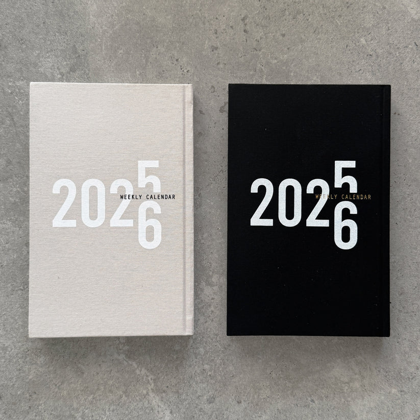 יומן שבועי 2026-2025 קריניטי KARINITI אפור