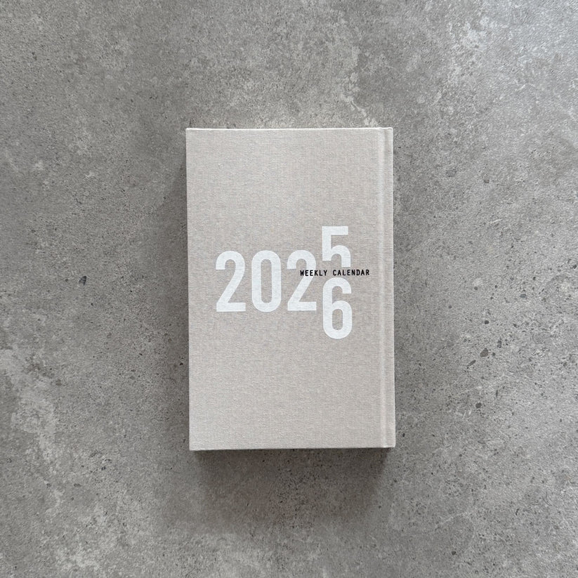 יומן שבועי 2026-2025 קריניטי KARINITI אפור