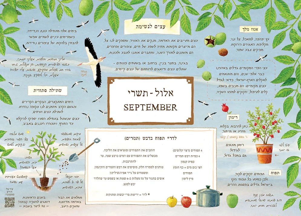 לוח שנה בגינה התשפ"ד 2024-2023 (לוח תלייה)
