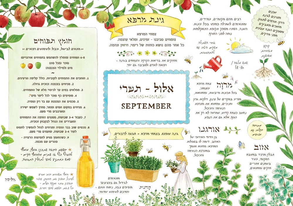 לוח שנה בגינה התשפ"ו 2026-2025 (לוח תלייה)