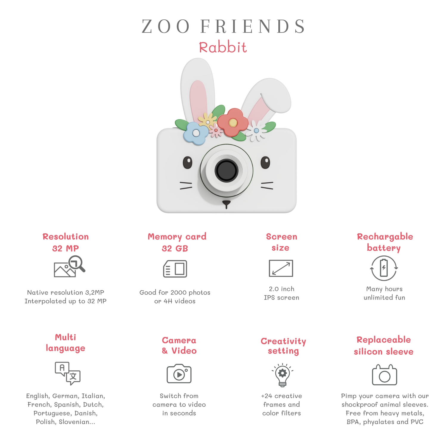מצלמת ארנב Zoo Friends