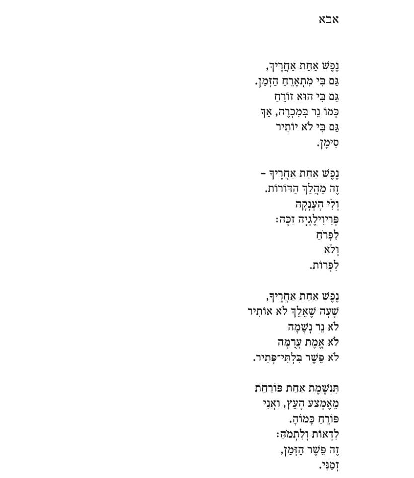 נפש אחת אחריך