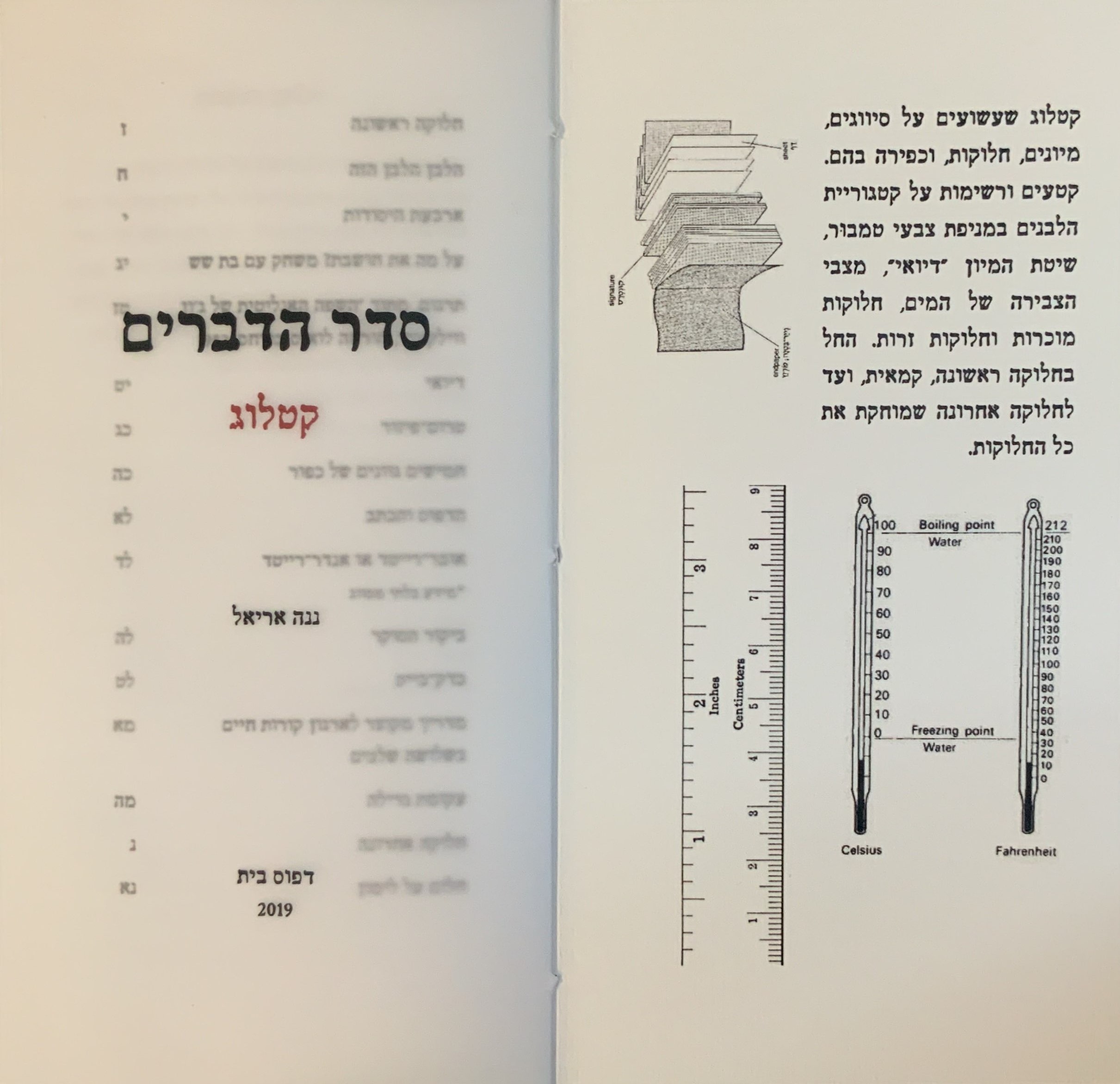 סדר הדברים קטלוג