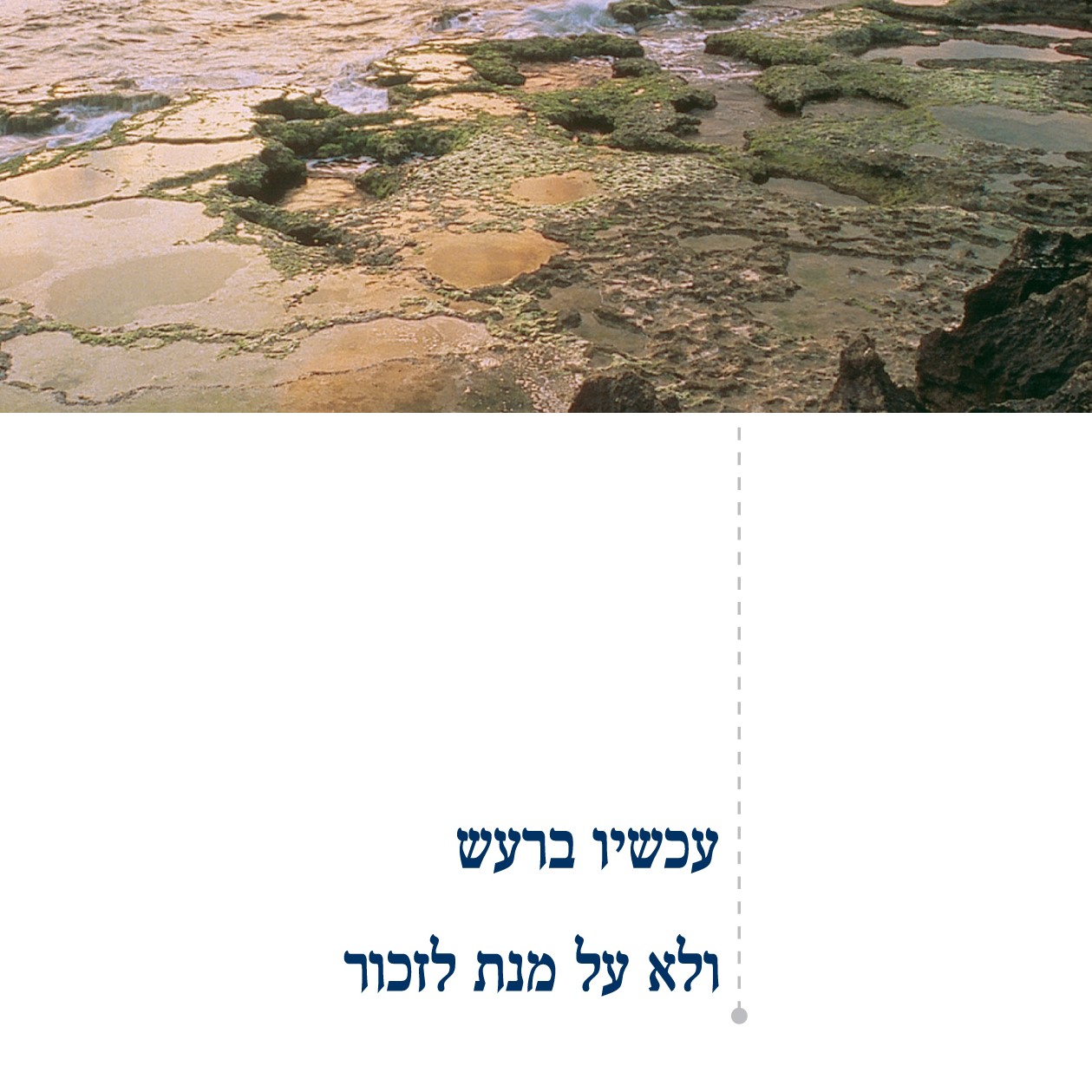 עכשיו ברעש; ולא על מנת לזכור