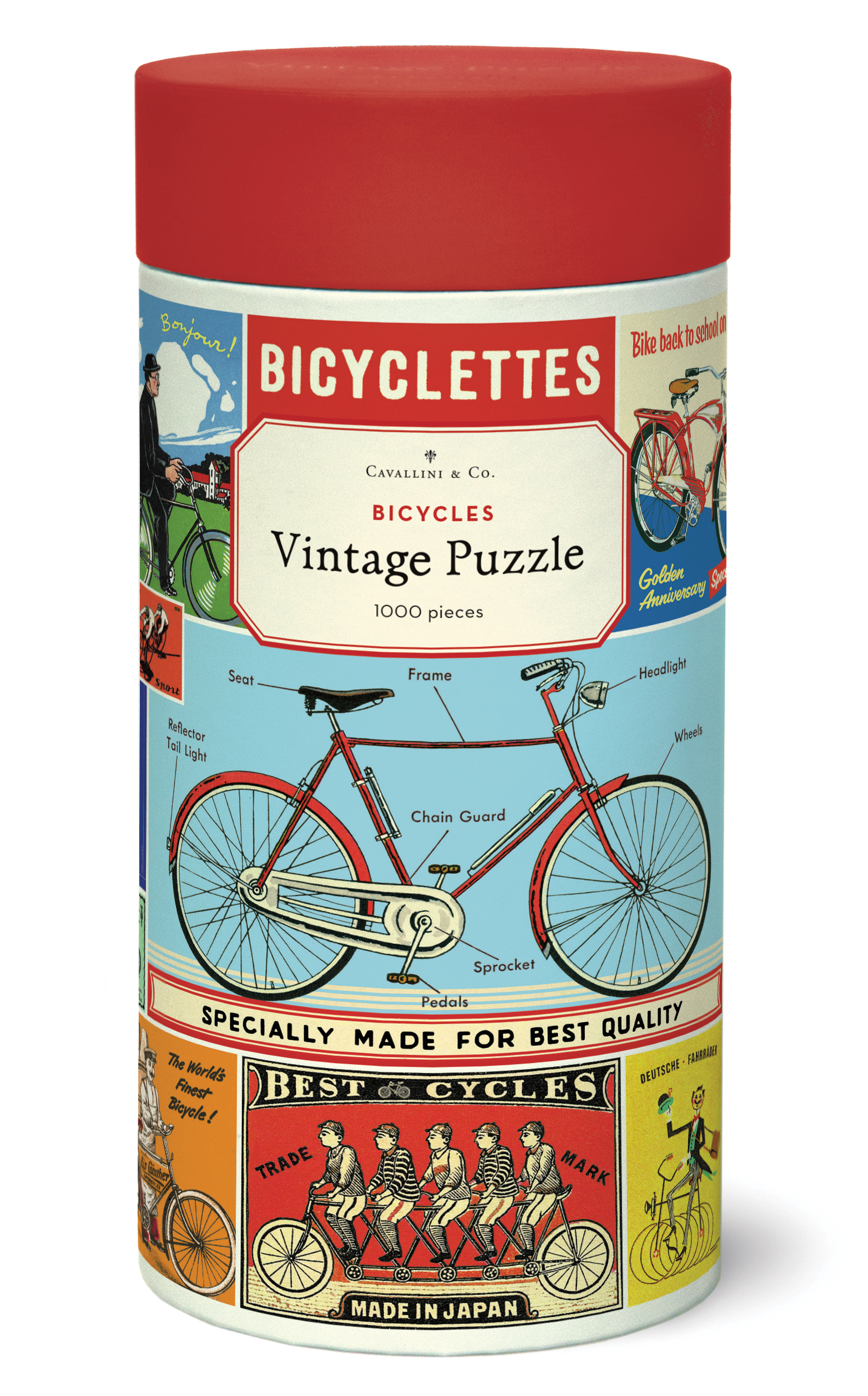 פאזל אופניים Les Bicyclettes וינטג' 1,000 חלקים