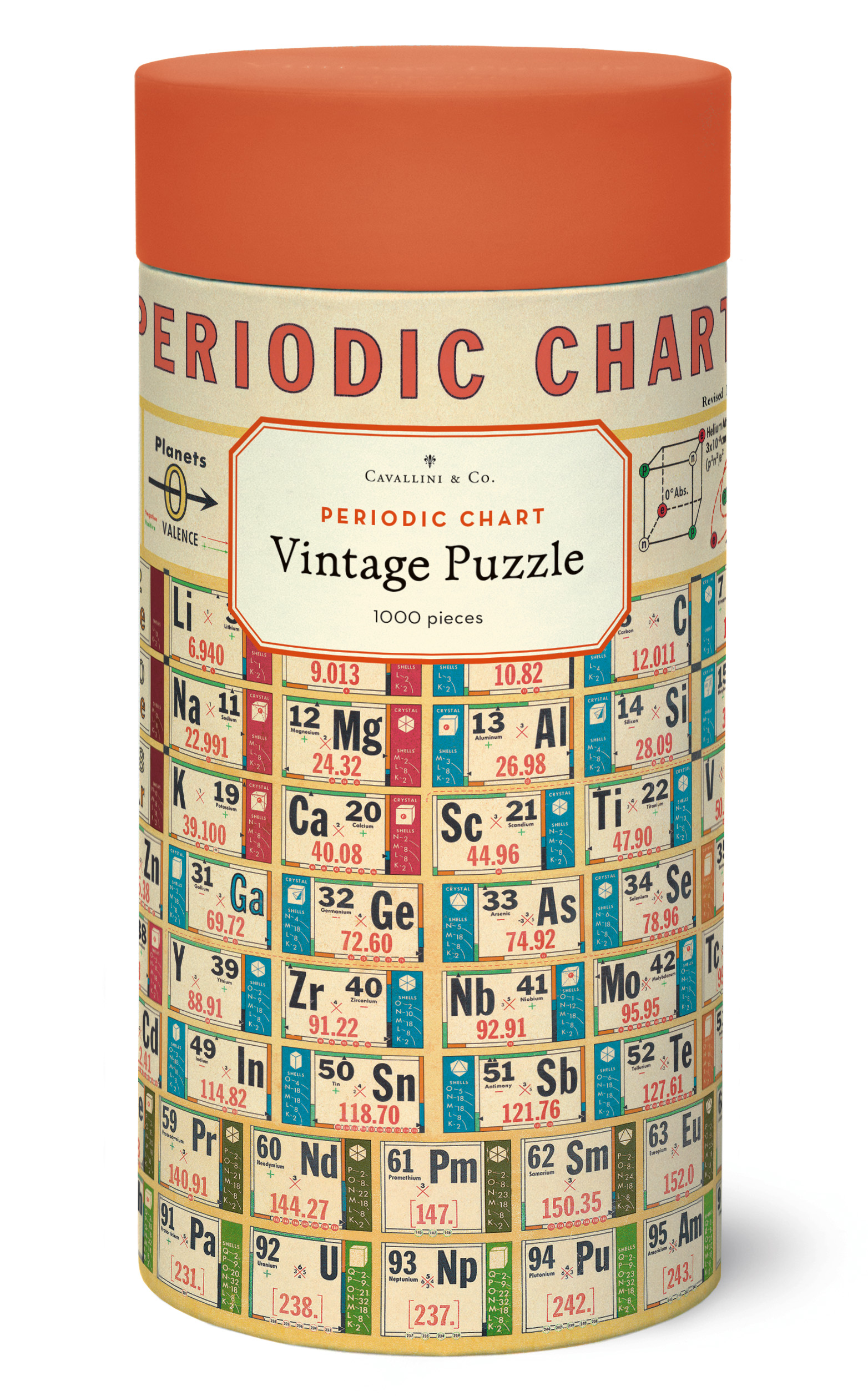 פאזל הטבלה המחזורית Periodic Chart וינטג' 1,000 חלקים
