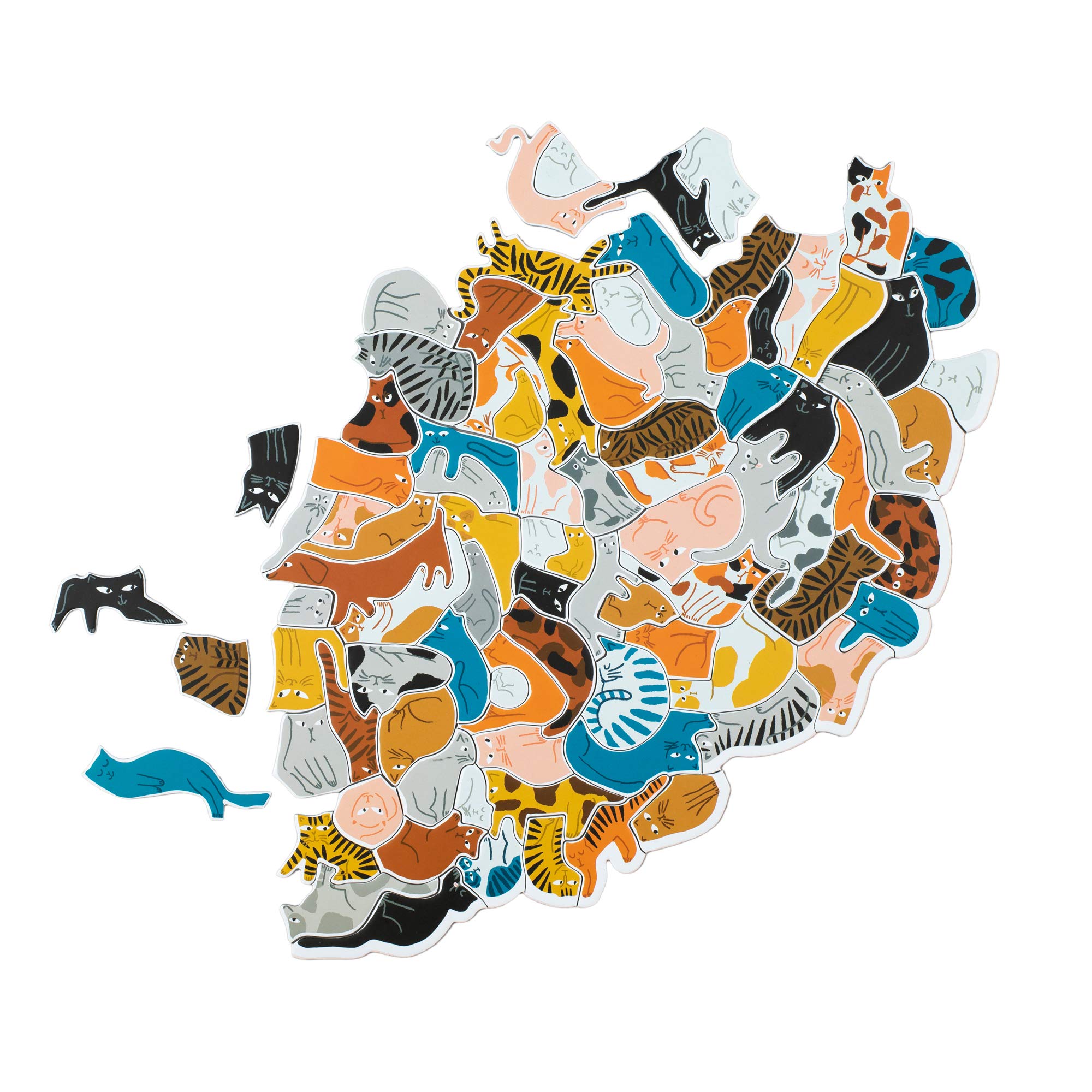 פאזל חתולים וכלב - Cats (and a dog) A Feline Cluster Puzzle