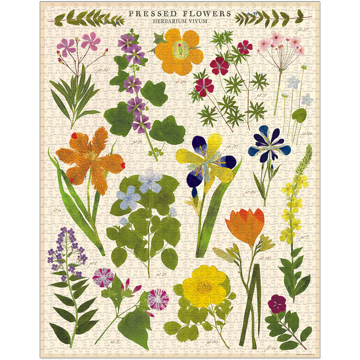 פאזל פרחים וינטג' 1,000 חלקים Pressed Flowers