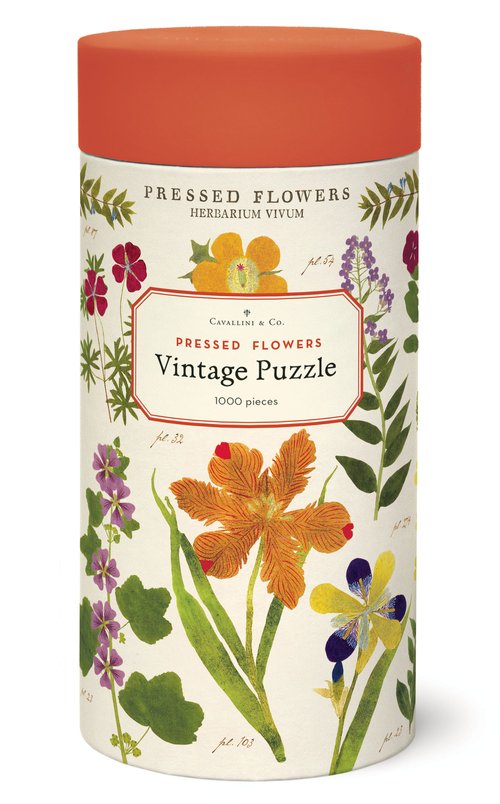פאזל פרחים וינטג' 1,000 חלקים Pressed Flowers