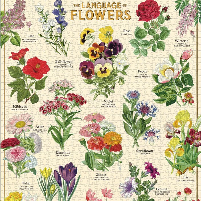 פאזל פרחים (Language of Flowers) וינטג' 1,000 חלקים
