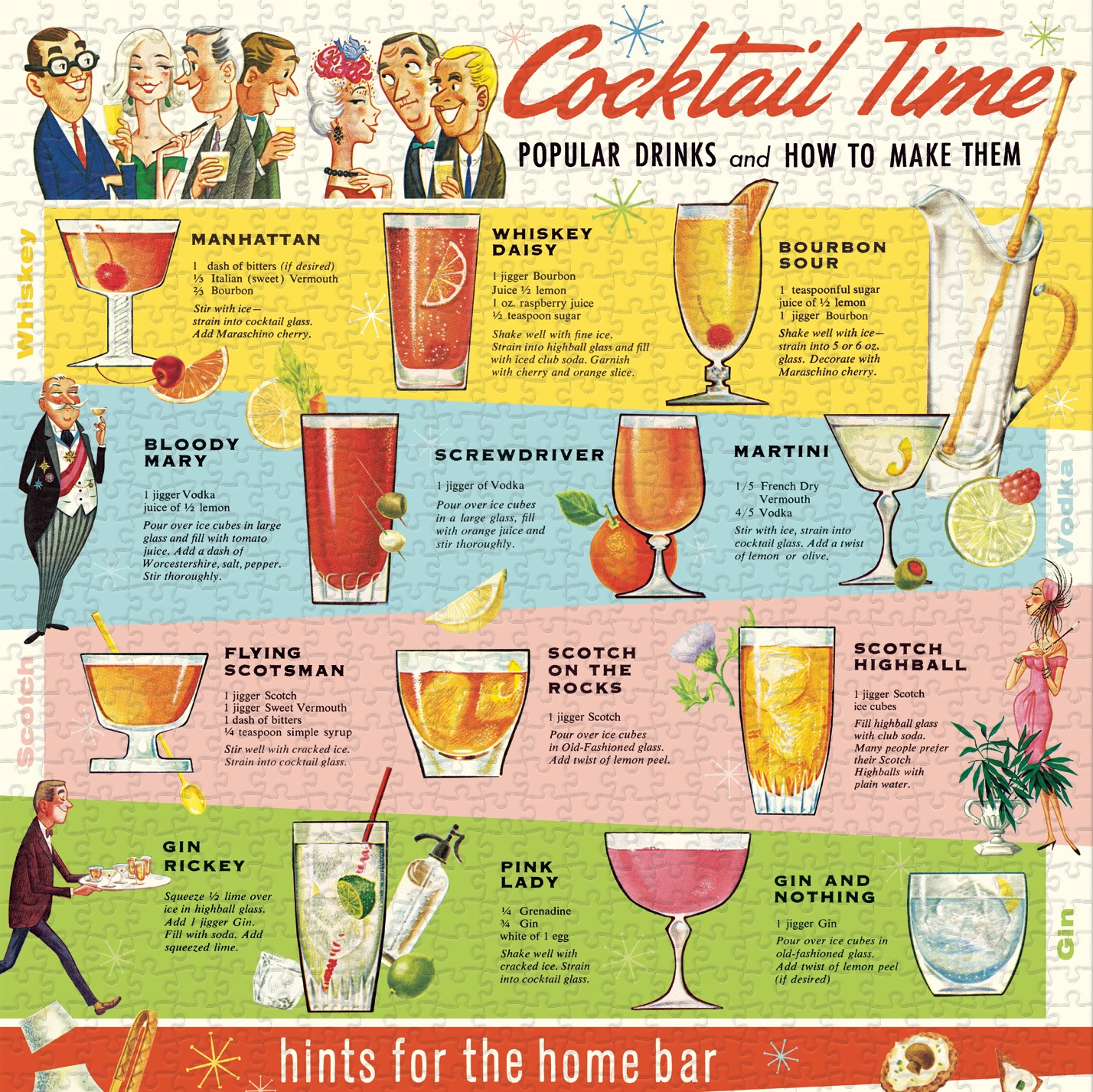 פאזל קוקטיילים Cocktails וינטג' 1,000 חלקים