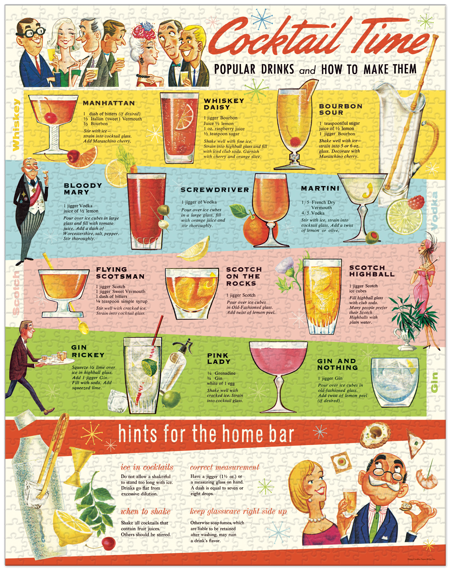 פאזל קוקטיילים Cocktails וינטג' 1,000 חלקים