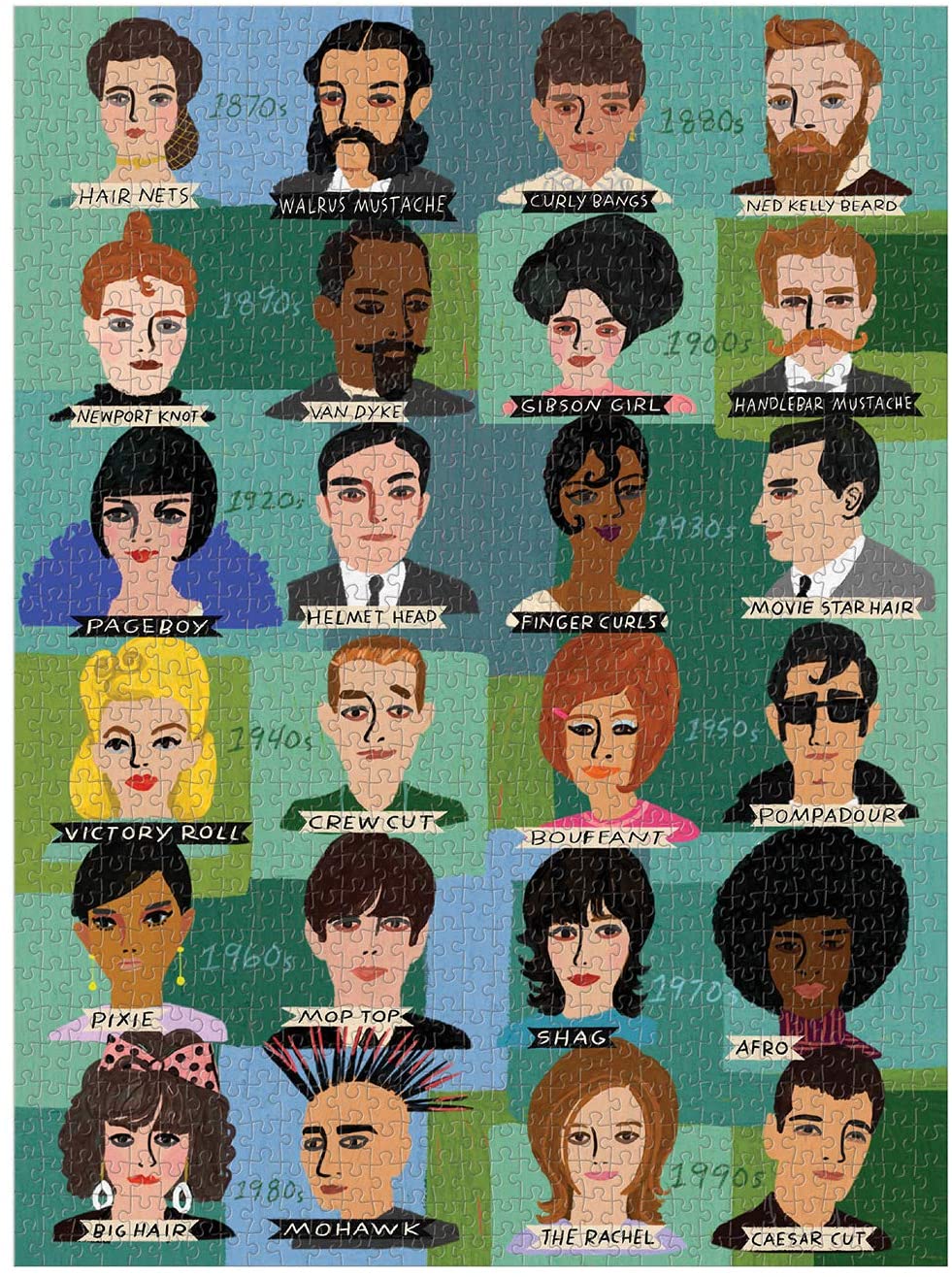 פאזל תסרוקות 1,000 חלקים History of Hairdos