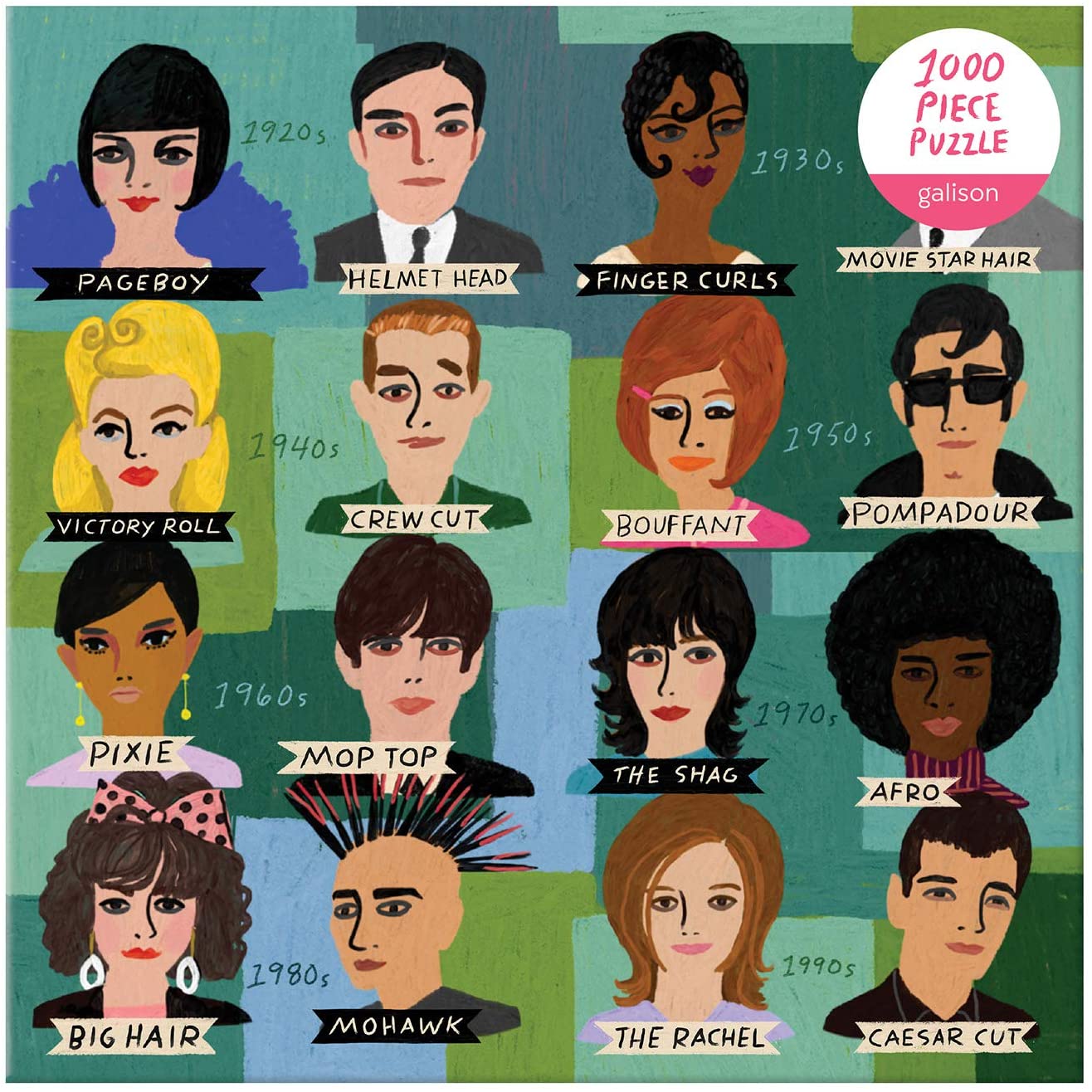 פאזל תסרוקות 1,000 חלקים History of Hairdos