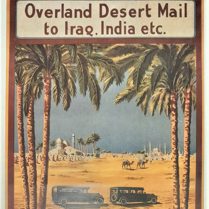 פוסטר Overland Desert Mail to Iraq, India etc