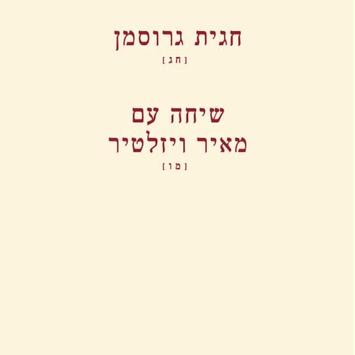 שיחה עם מאיר ויזלטיר
