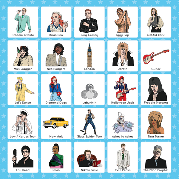 Bowie Bingo: Icon. Rock God. Alien