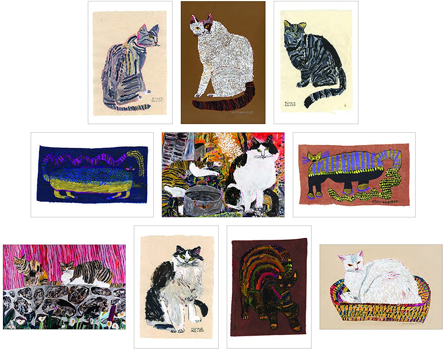 Cat Box: 100 Postcards by 10 Artists גלויות