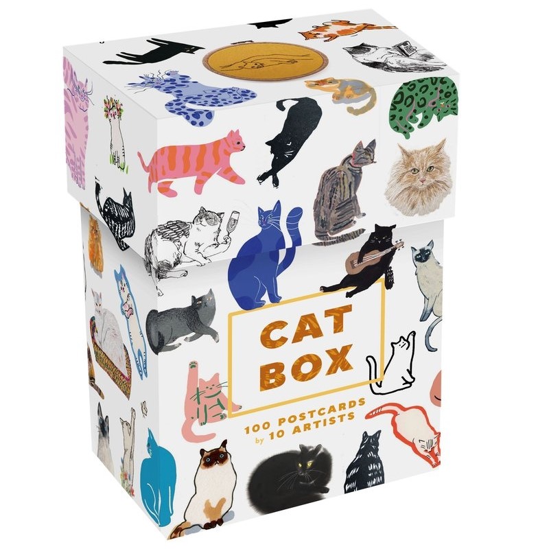 Cat Box: 100 Postcards by 10 Artists גלויות