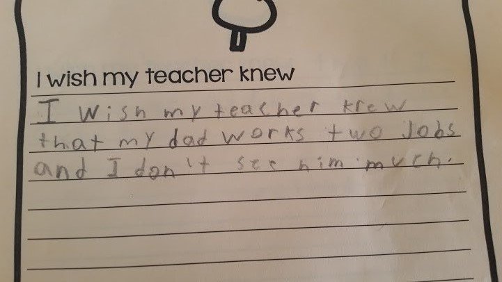 I Wish My Teacher Knew