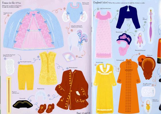 Sticker Dolly Dressing: Around the World and Fashion Long Ago
