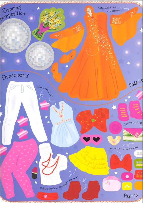 Sticker Dolly Dressing Dancers