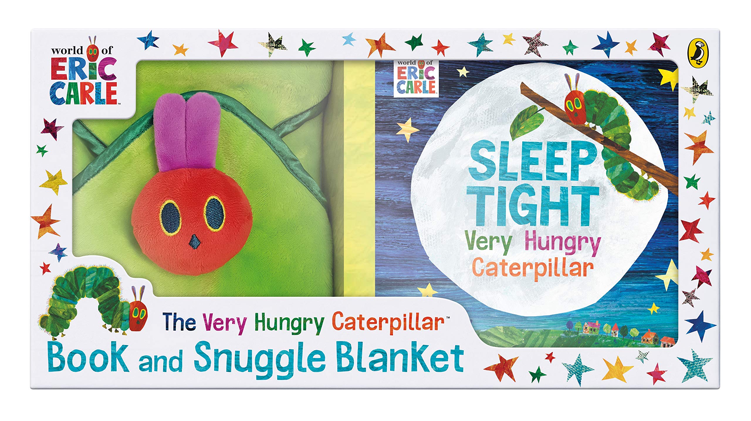 The Very Hungry Caterpilar Book and Snuggle Blanket הזחל הרעב